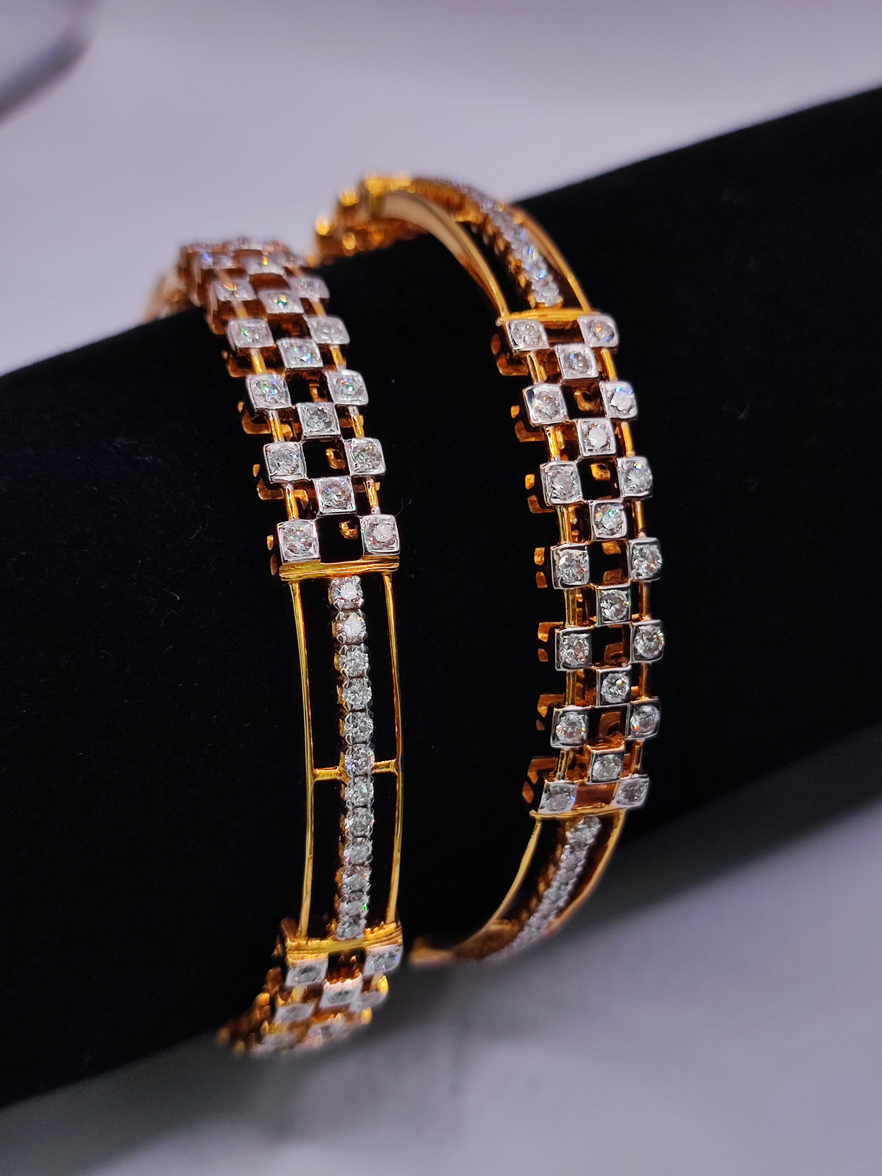 Blizzard Blaze Diamond Bangles